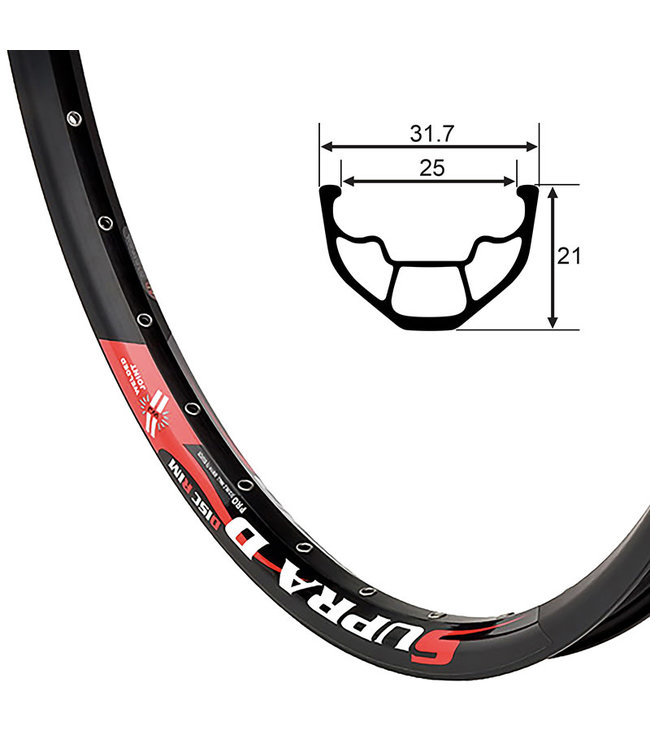 ALEXRIMS ALEXRIMS 26" SUPRA-D (DOUBLE WALL)MTB 26" RIMS