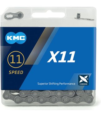 KMC KMC X11 (GREY) 11 SPEED CHAIN (Shimano, SRAM, Campy)