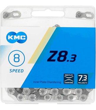 KMC KMC Z8.3 (SILVER) 6/7/8 SPEED CHAIN (Shimano, SRAM) (Nickel-Plated|Anti-Rust-Coating)