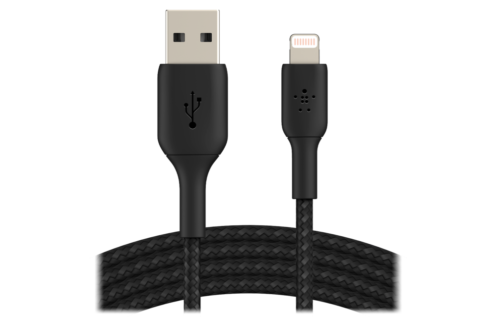 Belkin Boost Up Charge USB-A to Apple Lightning Braided Cable 3.3ft/1m - Black