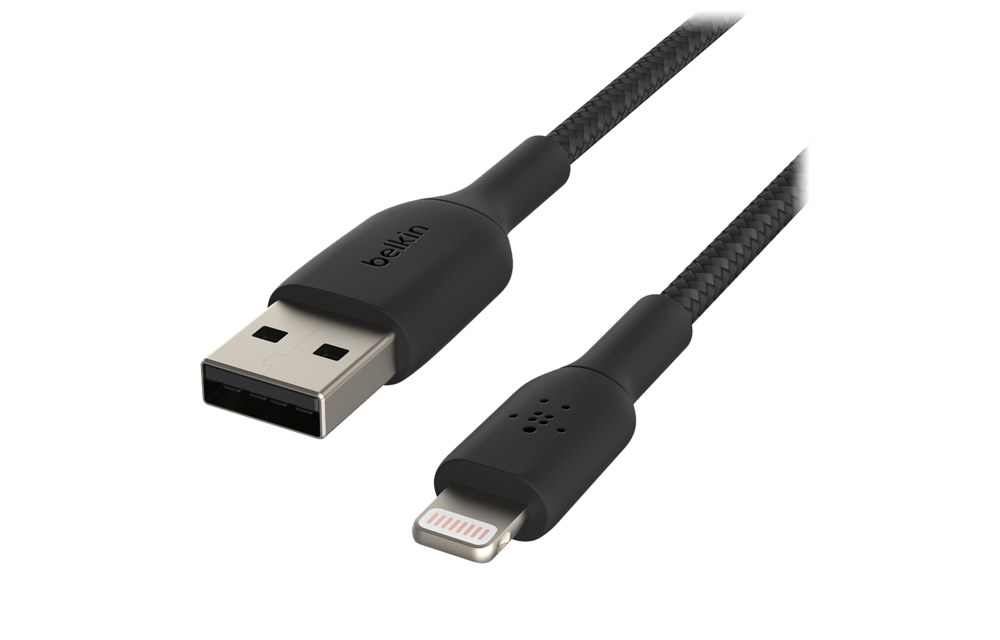 Belkin Boost Up Charge USB-A to Apple Lightning Braided Cable 3.3ft/1m - Black