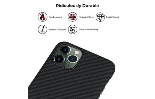 Pitaka Aramid MagEz Case for iPhone 11 Pro Max - Black/Grey Twill