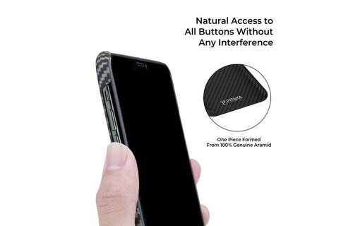 Pitaka Aramid MagEZ Case for iPhone 11 Pro - Black/Yellow Twill