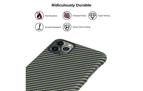 Pitaka Aramid MagEZ Case for iPhone 11 Pro - Black/Yellow Twill