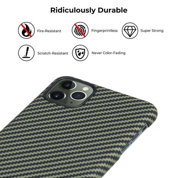 Pitaka Aramid MagEZ Case for iPhone 11 Pro - Black/Yellow Twill