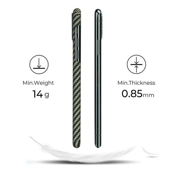 Pitaka Aramid MagEZ Case for iPhone 11 Pro - Black/Yellow Twill