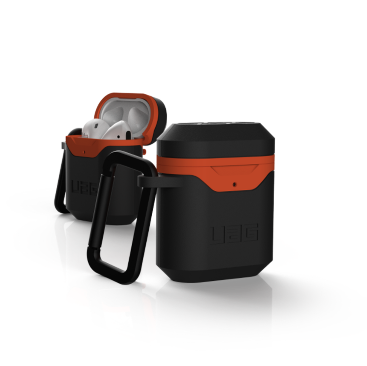 UAG Standard Issue 001 Hard Case for Apple Airpods 1/2 - Black /Orange