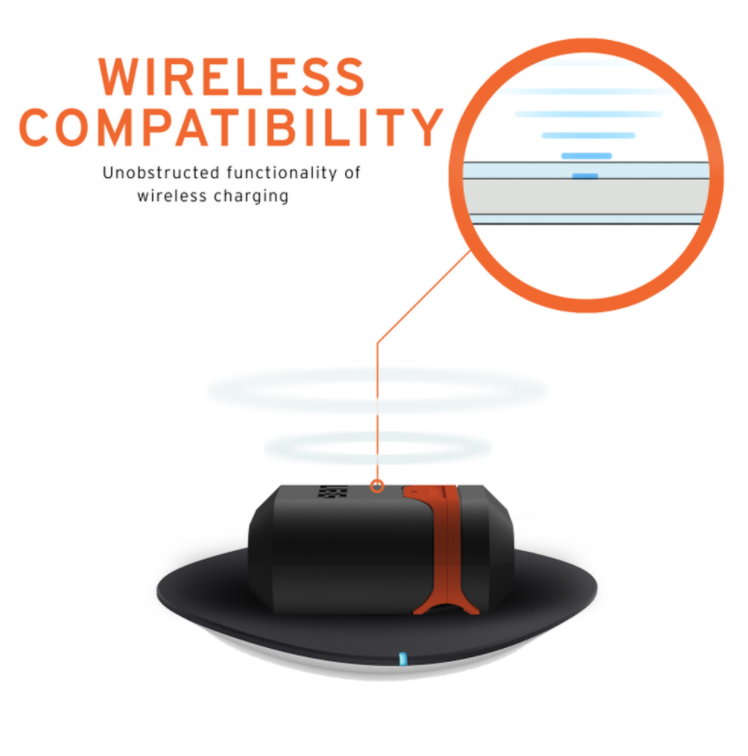 UAG Standard Issue 001 Hard Case for Apple Airpods 1/2 - Black /Orange