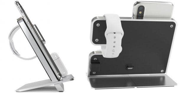 iComboStand Pro 4-in-1 Ultimate Wireless Charging Station - Silver