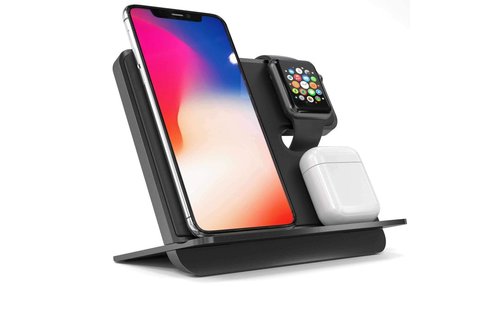 iComboStand Pro 4-in-1 Ultimate Wireless Charging Station - Space Gray