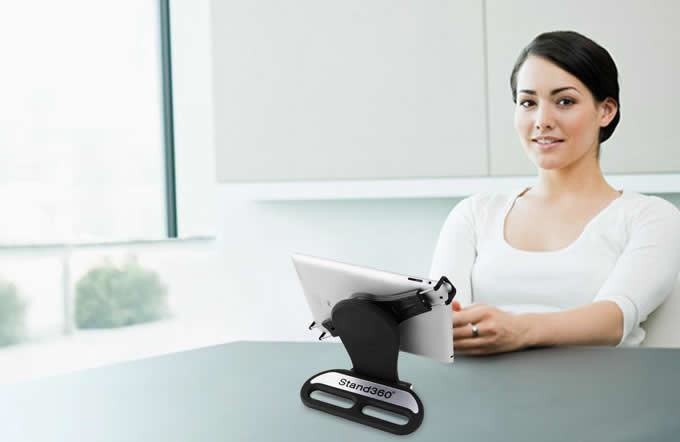 Stand 360 Tabletop Stand for All iPad Samsung And other 7inc -10inc Tablet PC - Black