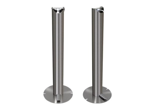 Hospital Stainless Steel Touchless Soap Foot Pedal Hand Sanitizer  Dispenser Floor Stand Anti Finger Print finish