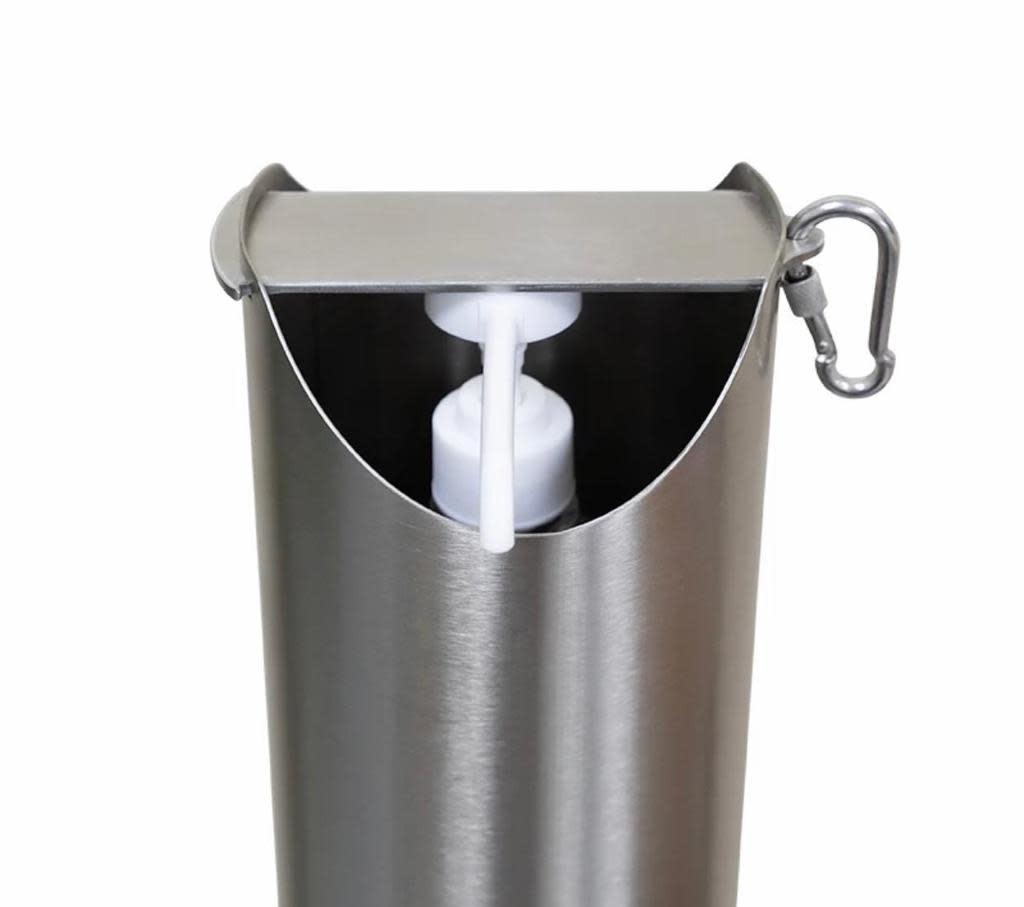 Hospital Stainless Steel Touchless Soap Foot Pedal Hand Sanitizer Dispenser Floor Stand Anti Finger Print finish