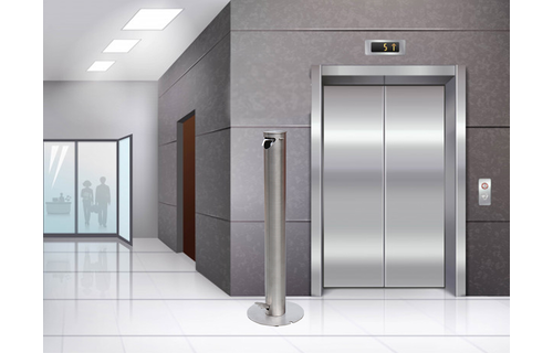 Hospital Stainless Steel Touchless Soap Foot Pedal Hand Sanitizer Dispenser Floor Stand Anti Finger Print finish