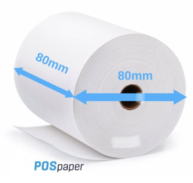 POS Thermal Paper Roll 80x80mm (50 Roll)