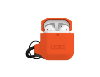 UAG Silicone Case for Apple Airpods 1/ 2 - Orange and Gray