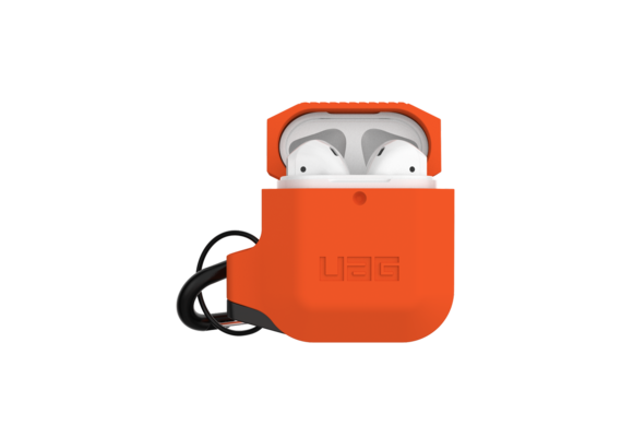 UAG Silicone Case for Apple Airpods 1/ 2 - Orange and Gray