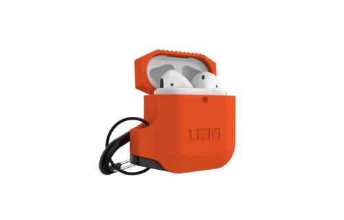 UAG Silicone Case for Apple Airpods 1/ 2 - Orange and Gray