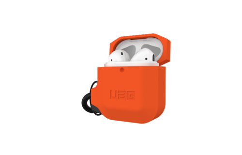 UAG Silicone Case for Apple Airpods 1/ 2 - Orange and Gray