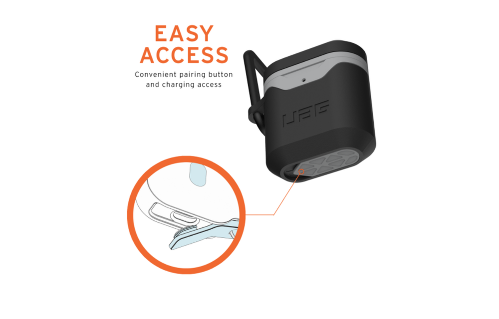 UAG Standard issue 001 Hard Case for Apple AirPods 1/2 - Black/Grey