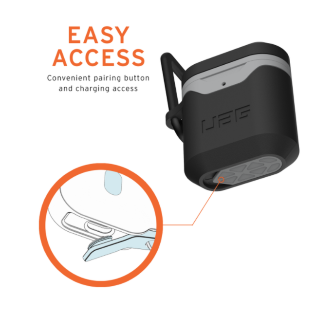UAG Standard issue 001 Hard Case for Apple AirPods 1/2 - Black/Grey