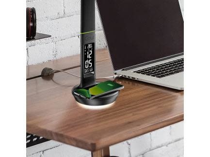 Goui NURU+D Ultra Led Table Lamp + Wireless 10W + Speaker + Digital clock  USB 3.0 and USB-C 30w  - Black