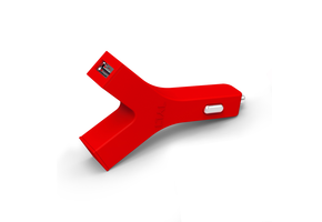 TYLT Y-Charge Dual USB Car Charge - Red