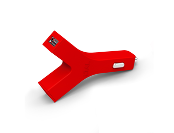 TYLT Y-Charge Dual USB Car Charge - Red