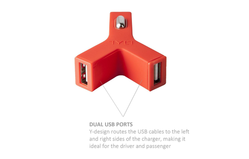 TYLT Y-Charge Dual USB Car Charge - Red