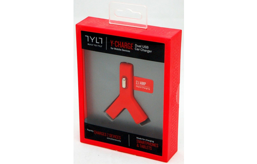 TYLT Y-Charge Dual USB Car Charge - Red
