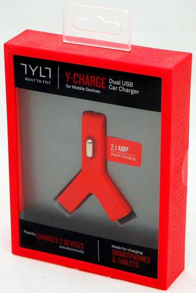 TYLT Y-Charge Dual USB Car Charge - Red