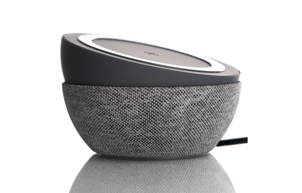 TYLT Twisty 360 Wireless Charging Pad and Stand 10W - Charcoal and Gray