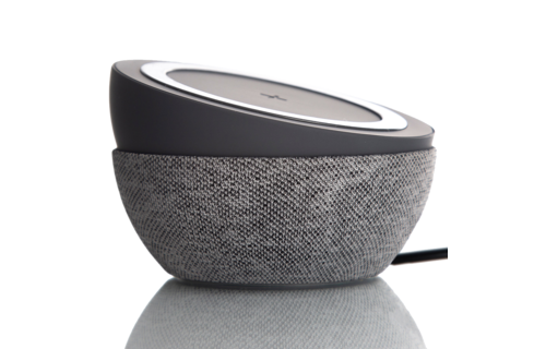 TYLT Twisty 360 Wireless Charging Pad and Stand 10W - Charcoal and Gray