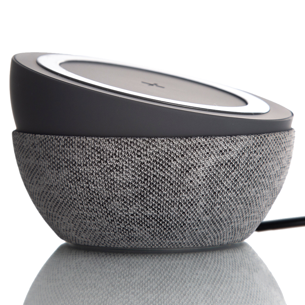 TYLT Twisty 360 Wireless Charging Pad and Stand 10W - Charcoal and Gray
