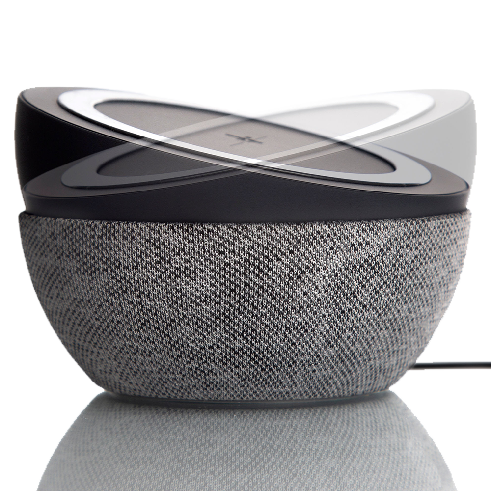 TYLT Twisty 360 Wireless Charging Pad and Stand 10W - Charcoal and Gray