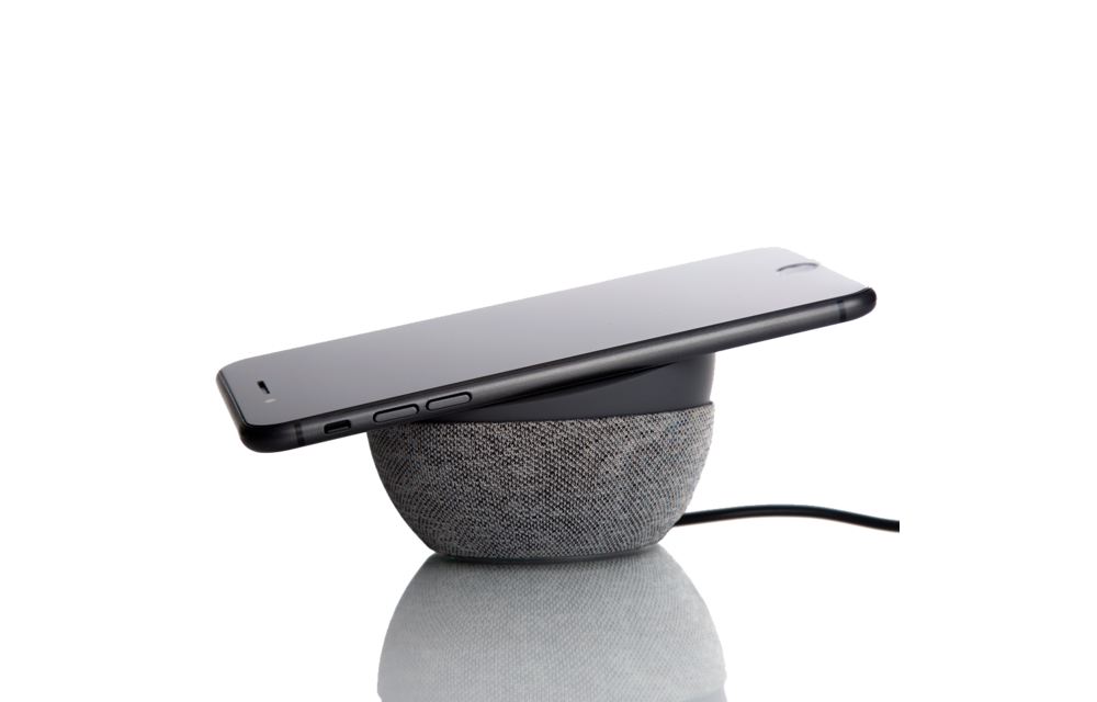 TYLT Twisty 360 Wireless Charging Pad and Stand 10W - Charcoal and Gray
