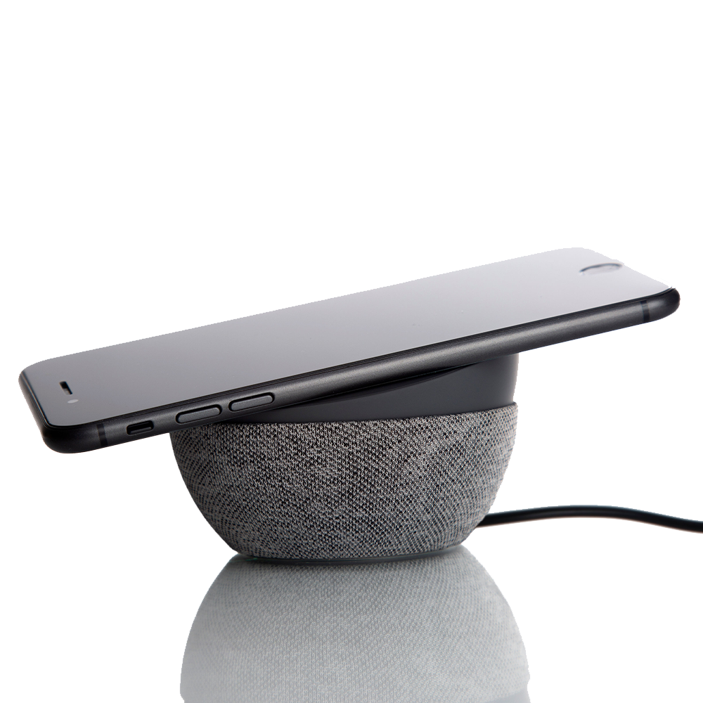 TYLT Twisty 360 Wireless Charging Pad and Stand 10W - Charcoal and Gray