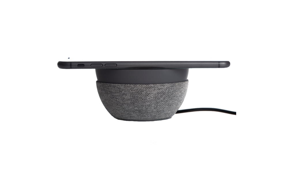 TYLT Twisty 360 Wireless Charging Pad and Stand 10W - Charcoal and Gray