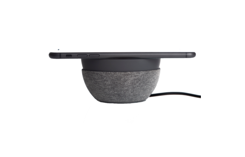 TYLT Twisty 360 Wireless Charging Pad and Stand 10W - Charcoal and Gray