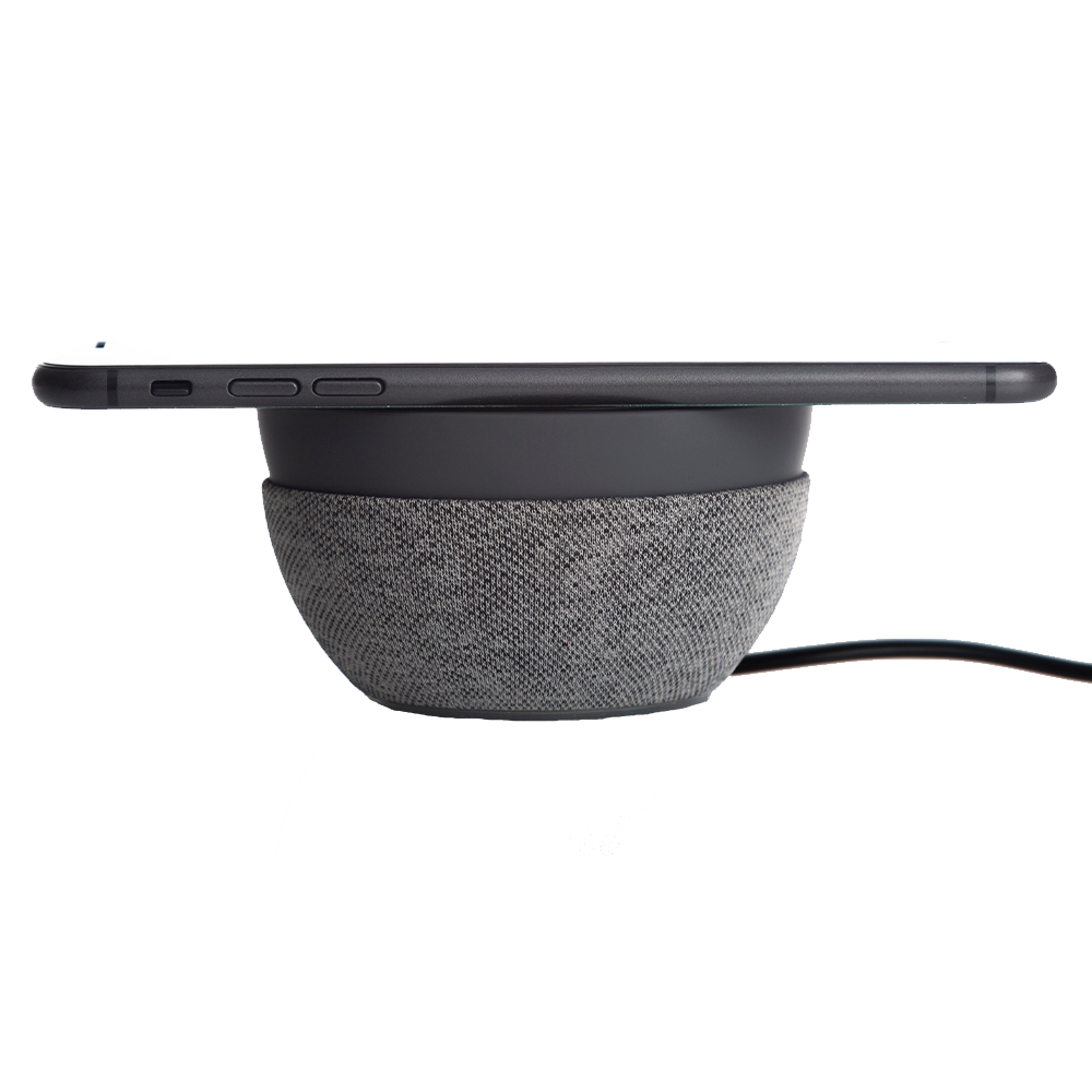 TYLT Twisty 360 Wireless Charging Pad and Stand 10W - Charcoal and Gray