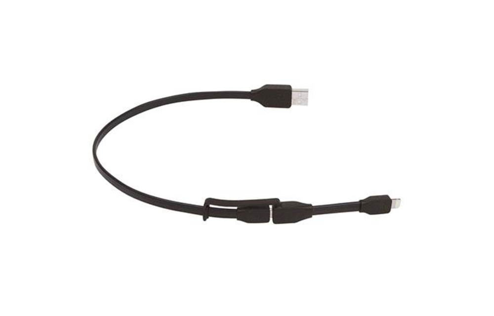 TYLT Sync and Charge Cable Duo Lightning+Micro to USB 1M  - Black
