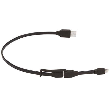 TYLT Sync and Charge Cable Duo Lightning+Micro to USB 1M  - Black