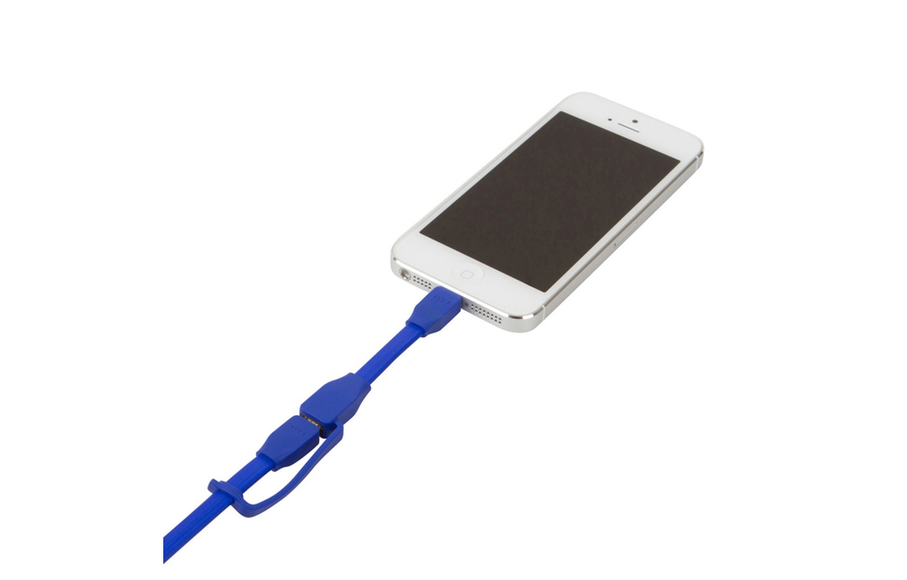 TYLT Sync and Charge Cable Duo Lightning+Micro to USB 1M  - Blue