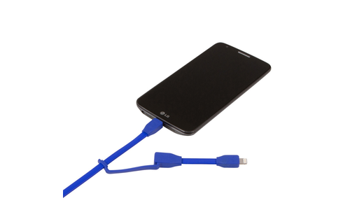 TYLT Sync and Charge Cable Duo Lightning+Micro to USB 1M  - Blue