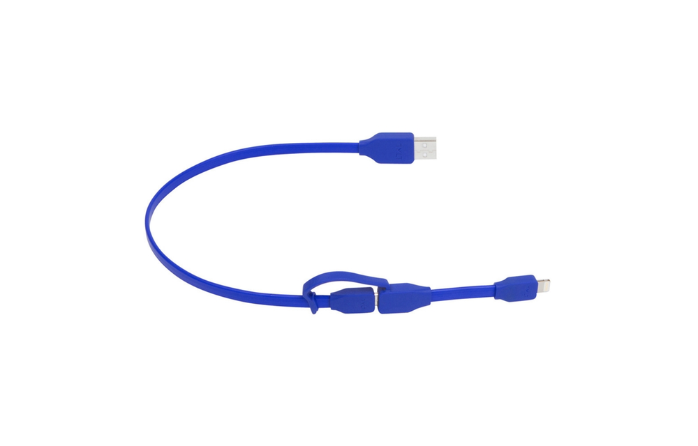 TYLT Sync and Charge Cable Duo Lightning+Micro to USB 1M  - Blue