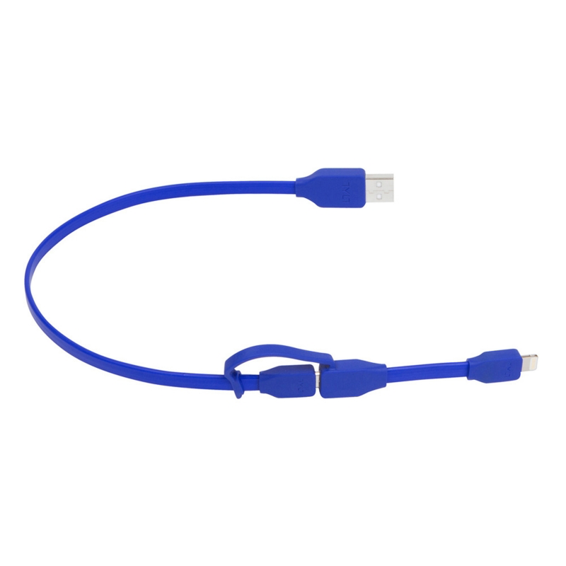 TYLT Sync and Charge Cable Duo Lightning+Micro to USB 1M  - Blue