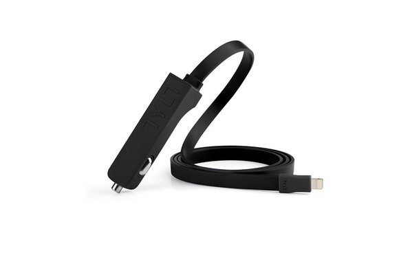 TYLT 4.8A Car Charger with Lightning Cable + Bonus Universal USB Port - Black