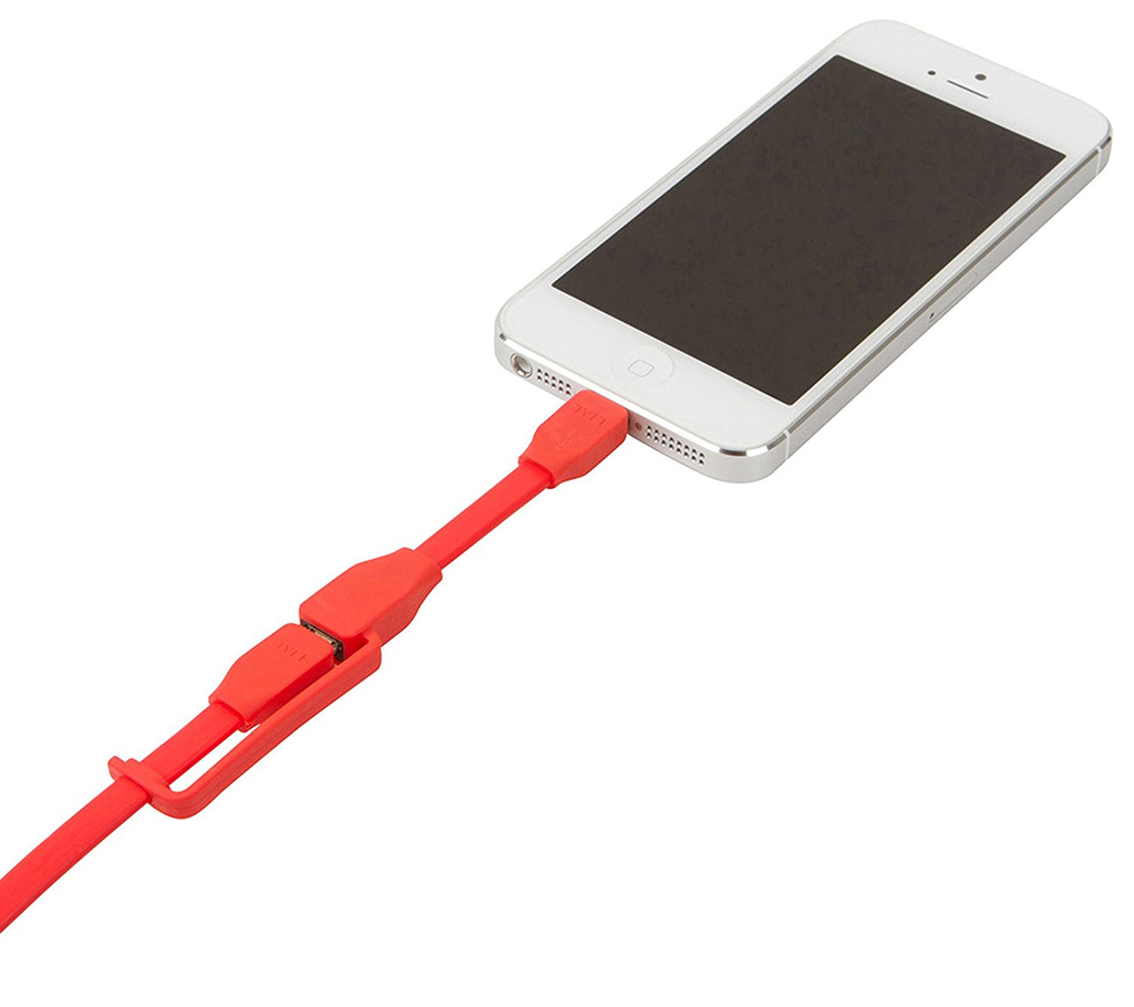 TYLT Sync and Charge Cable Duo Lightning+Micro to USB 1M  - Red