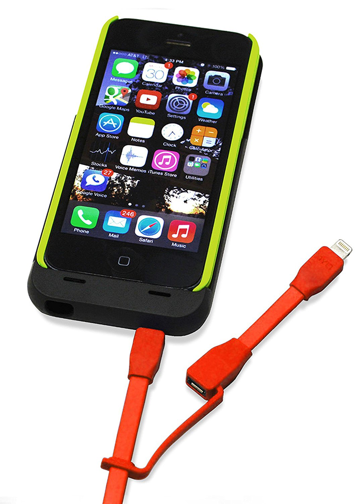 TYLT Sync and Charge Cable Duo Lightning+Micro to USB 1M  - Red
