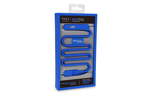 TYLT 2.1A Car Charger with Micro Cable + 1x Bonus Universal USB Port - Red